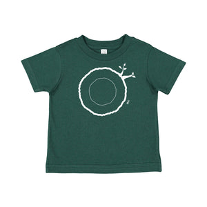 Open image in slideshow, 1st Birthday Tshirt Countable Tree Rings Forest Green
