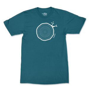 17th Birthday Tshirt Countable Tree Rings Aqua