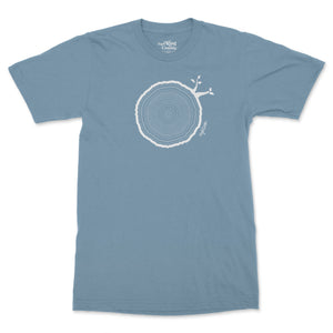 18th Birthday Tshirt Countable Tree Rings Dark Blue
