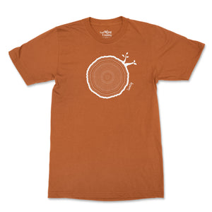 20th Birthday Tshirt Countable Tree Rings Texas Orange