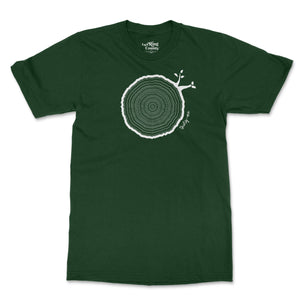 Open image in slideshow, 31st Birthday Tshirt Countable Tree Rings Forest Green
