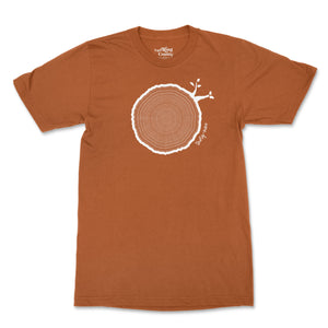 39th Birthday Tshirt Countable Tree Rings Texas Orange