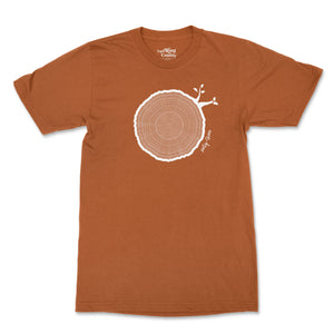 63rd Birthday Tshirt Countable Tree Rings Texas Orange