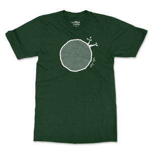 68th Birthday Tshirt Countable Tree Rings Forest Green