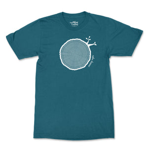 78th Birthday Tshirt Countable Tree Rings Aqua