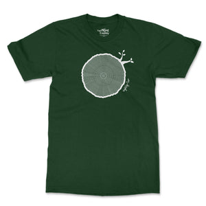 82nd Birthday Tshirt Countable Tree Rings Forest Green
