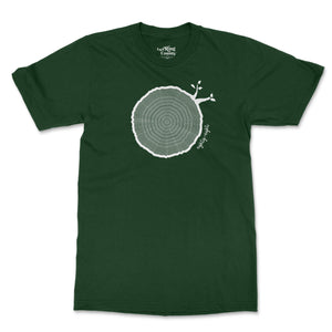 88th Birthday Tshirt Countable Tree Rings Forest Green