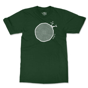 92nd Birthday Tshirt Countable Tree Rings Forest Green